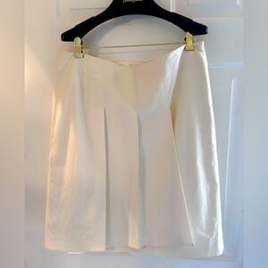 Giorgio Armani silk wrap pleated ivory skirt